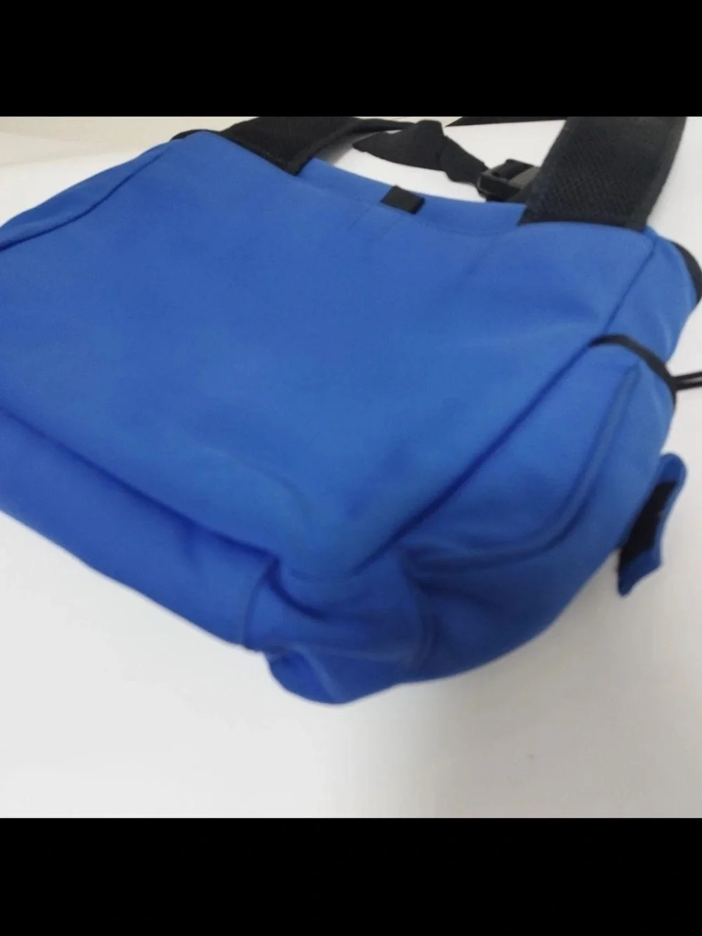 Miu Miu Cobalt Blue Messenger Bag with Black Trim